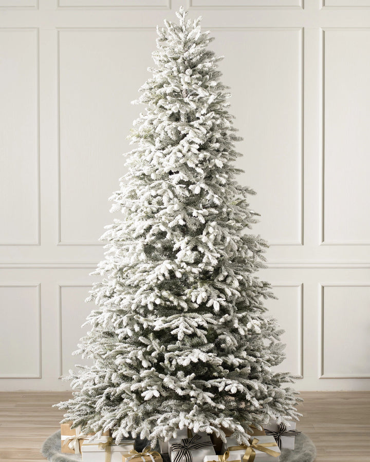 Sapins de Noël artificiels Fraser enneigés 229 cm